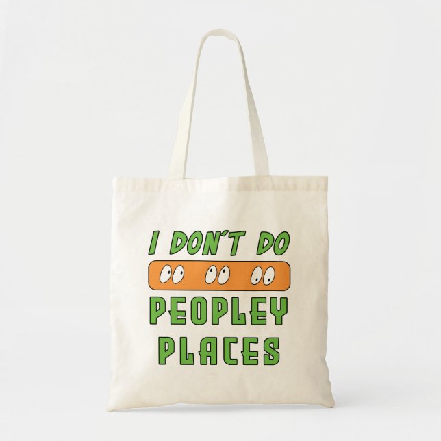 Tote Bag Je ne fais pas Peopley Places (Devant)