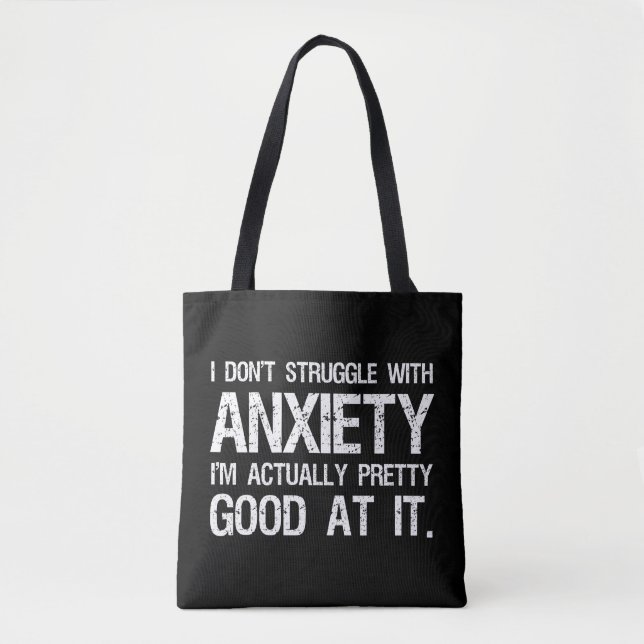 Tote Bag Je ne me bats pas avec l'anxiété (Devant)