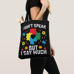 Tote Bag Je ne parle pas mais je dis beaucoup de sensibilis