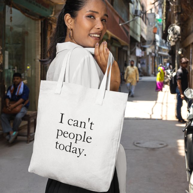 Tote Bag Je ne peux pas les gens d'aujourd'hui minimal simp (Créateur téléchargé)