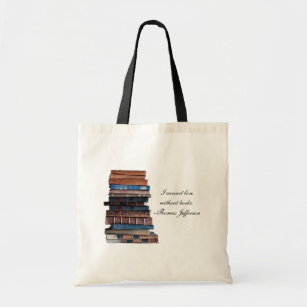 Tote Bag "Je ne peux pas vivre sans vieille pile de livres"