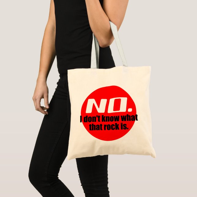 Tote Bag Je ne sais pas ce qu'est cette roche (rouge) (Devant (produit))