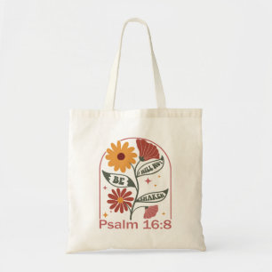 Tote Bag Je ne serai pas secoué Bible Verse Fleur sauvage