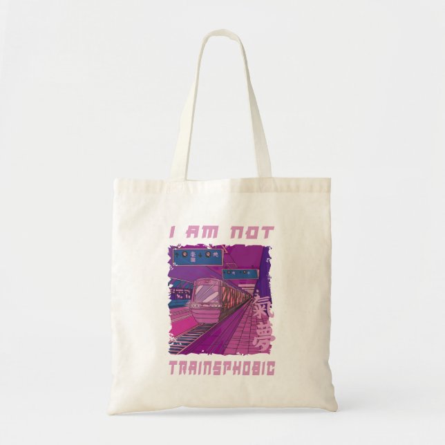 TOTE BAG JE NE SUIS PAS TRAINSPHOBIQUE (Devant)