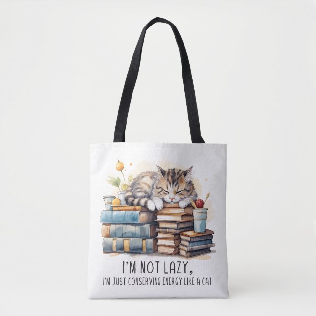 Tote Bag Je ne suis pas un chat mignon (Devant)
