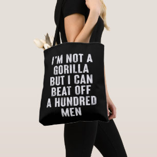 Tote Bag Je ne suis pas un Gorille, mais je peux battre des