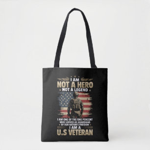 Tote Bag Je ne suis pas un héros ni une légende Je suis un 