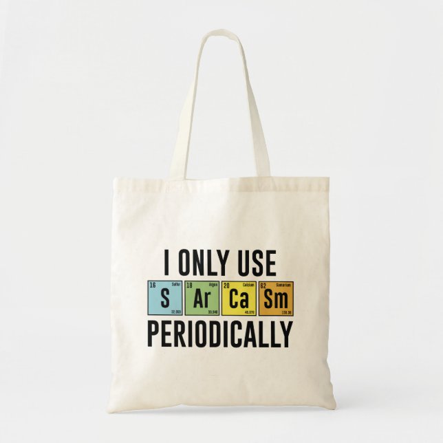 Tote Bag Je N'Utilise Le Sarcasme Que Périodiquement (Devant)