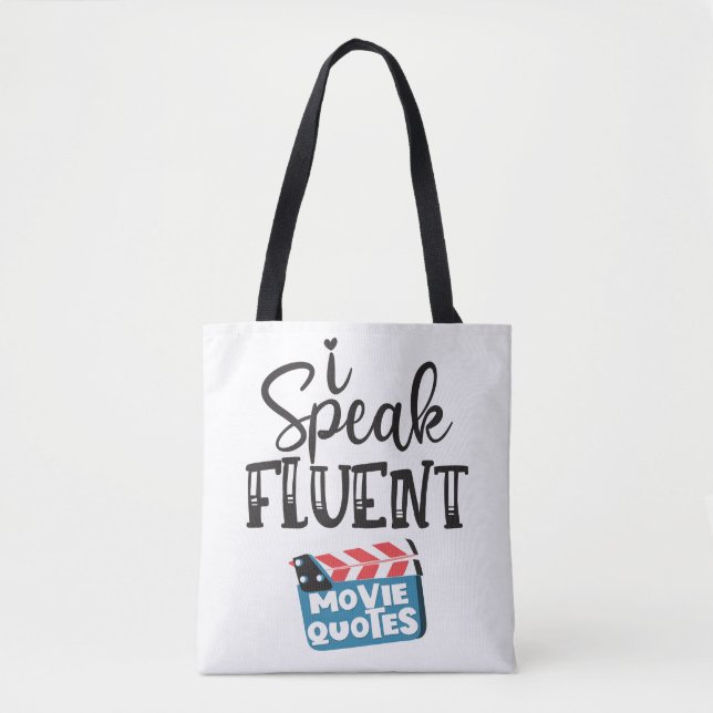 Tote Bag Je parle couramment les citations de film amusant  (Devant)