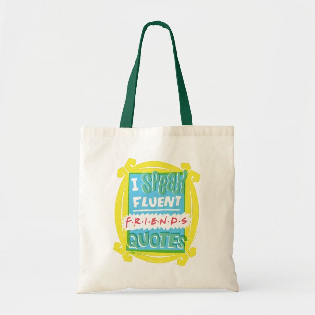 Tote Bag Je parle couramment les citations FRIENDS™ - Peeph (Devant)