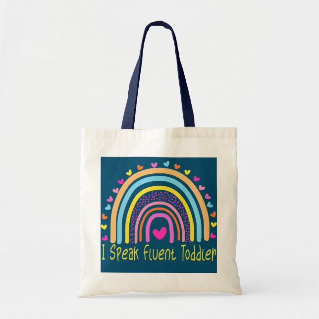 Tote Bag Je Parle Fluent Toddler Fournisseur de garderies E (Devant)