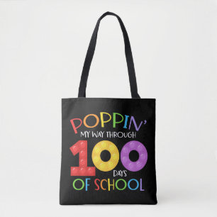 Tote Bag Je passe 100 jours à l'école