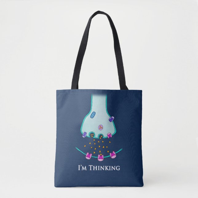 Tote Bag Je pense à la synapse neuronale (Devant)