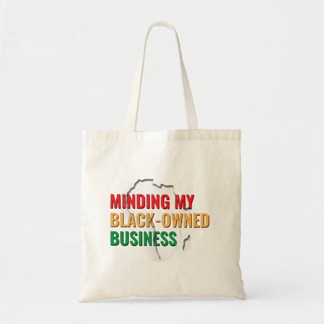 Tote Bag Je pense à mon entreprise à propriétaire noir (Devant)