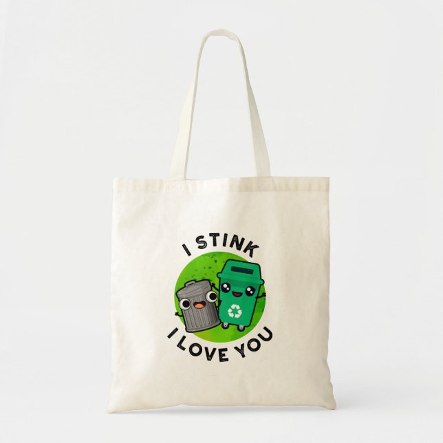 Tote Bag Je Pense Donc Je Suis Drôle Trash Pun (Devant)