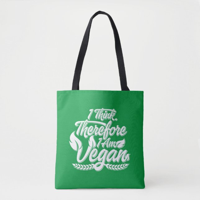 Tote Bag Je pense, donc je suis végan (Devant)