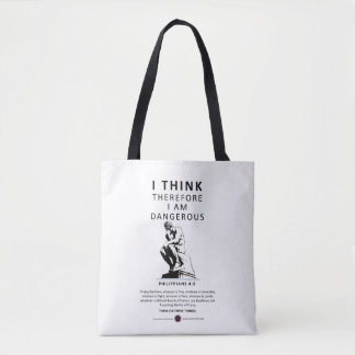 Tote Bag Je pense donc que je suis dangereux