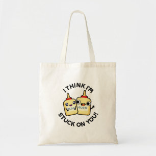 Tote Bag Je pense que je suis coincé sur toi amusant jeu de