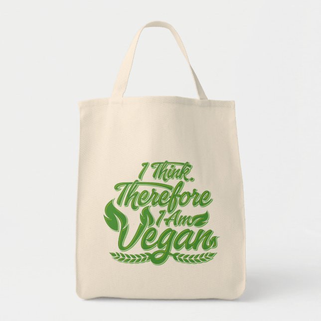 Tote Bag Je Pense Que Je Suis Vegan. (Devant)