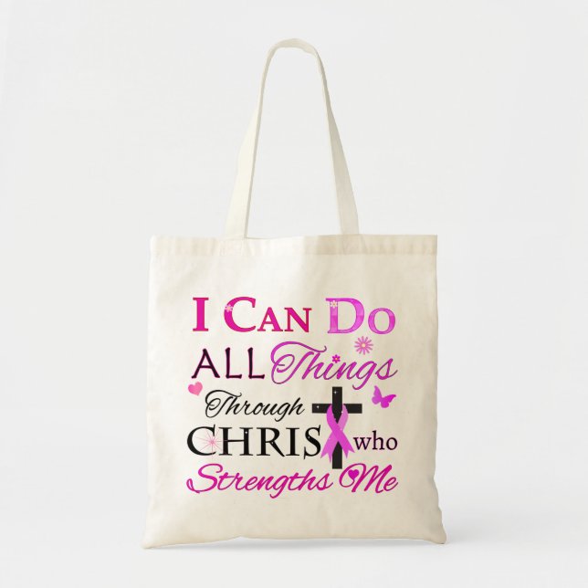 TOTE BAG JE PEUX FAIRE TOUTES LES CHOSES PAR LE CHRIST (Devant)