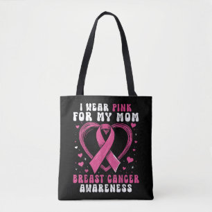 Tote Bag Je Porte Du Rose Pour Ma Mère Soutien De Sensibili