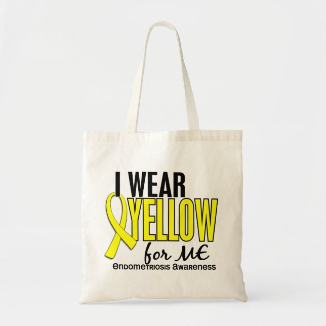 Tote Bag Je porte le jaune pour moi l'endométriose 10 (Devant)