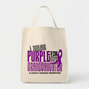 Tote Bag Je porte le pourpre pour la maladie de Crohn de la