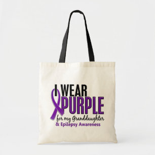 Tote Bag Je porte le pourpre pour ma épilepsie de la