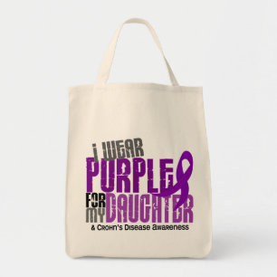 Tote Bag Je porte le pourpre pour ma maladie de Crohn de la