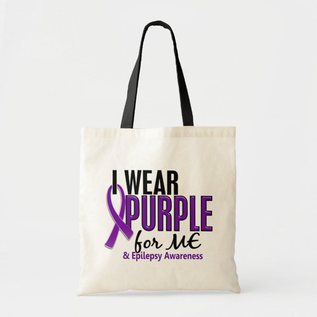 Tote Bag Je porte le pourpre pour MOI l'épilepsie 10 (Devant)