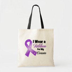 Tote Bag Je porte le pourpre pour mon cousin