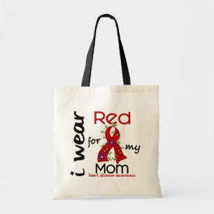 Tote Bag Je porte le rouge pour ma maladie cardiaque de la