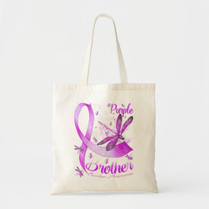Tote Bag Je Porte Le Violet En Mémoire De Mon Frère Dragonf