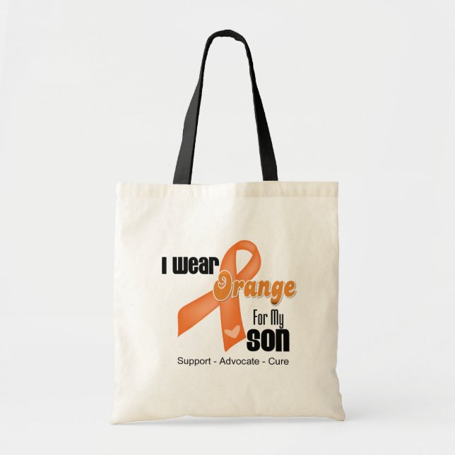 Tote Bag Je porte un ruban orange pour mon fils (Devant)