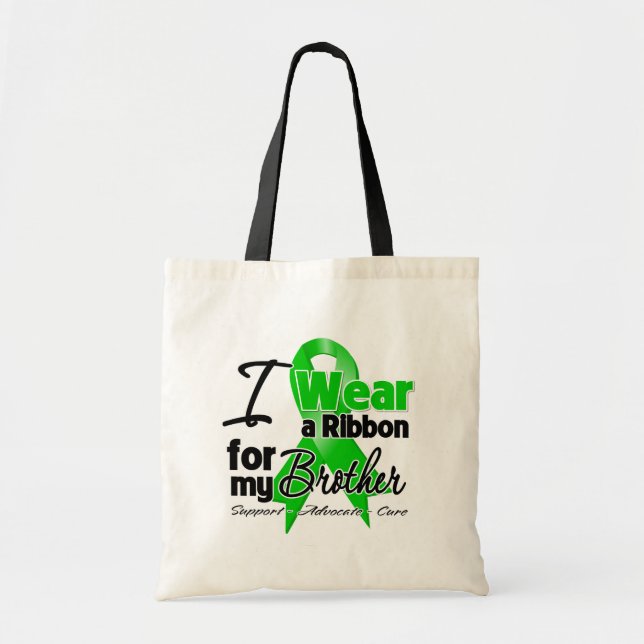 Tote Bag Je porte un ruban vert pour mon frère (Devant)