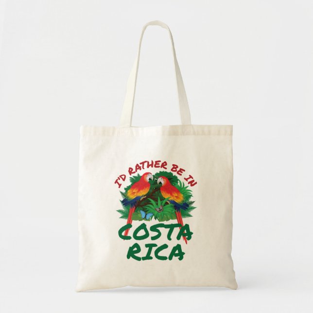 Tote Bag Je préfère être au Costa Rica Vacation Souvenir (Devant)