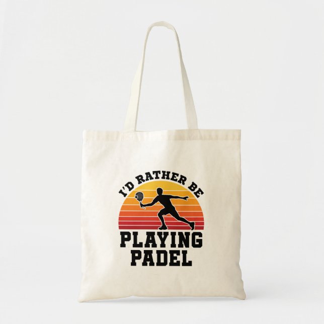 Tote Bag Je préfère jouer à Padel (Devant)