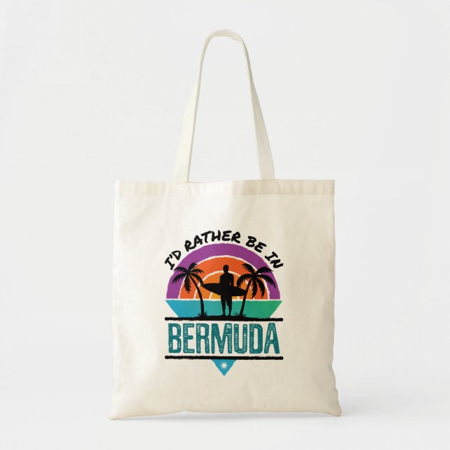 Tote Bag Je préférerais être aux Bermudes (Devant)