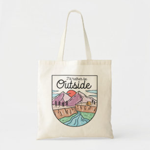 Tote Bag Je préférerais être dehors