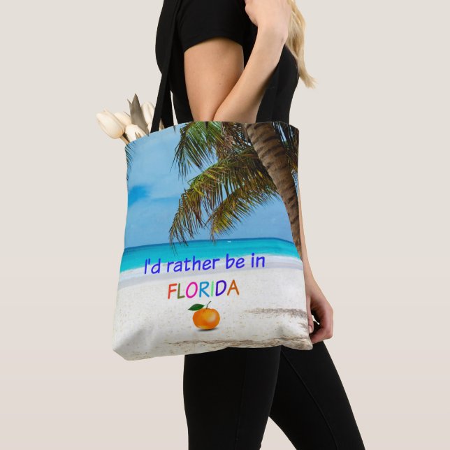 Tote Bag Je préférerais être en Floride, (De près)