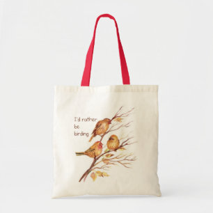 Tote Bag Je Préférerais Être Oiseau, Oiseau, Éperviers