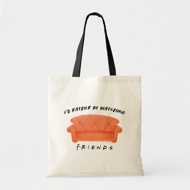 Tote Bag Je préférerais regarder mes amis™ (Devant)