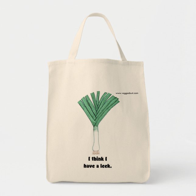 Tote Bag Je prends un poireau (Devant)