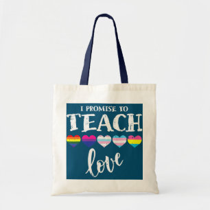 Tote Bag Je Promets D'Enseigner L'Amour LGBT Q Pride Fière 