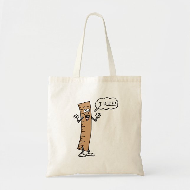 Tote Bag Je Règle Drôle Drôle Cartoon Directeur Pun Enseign (Devant)