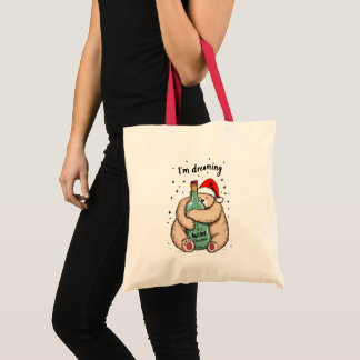 Tote Bag Je rêve d'un Noël de vin
