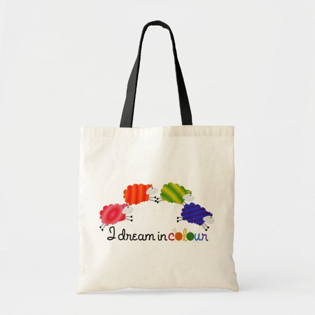 Tote Bag Je rêve en couleurs Sheepy fourre-tout (Devant)