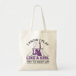 Tote Bag Je Sais Que Je Joue Comme Une Fille