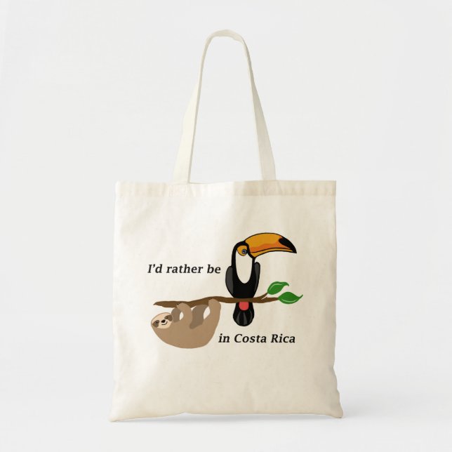 Tote Bag Je serais plutôt en le Costa Rica, toucan (Devant)