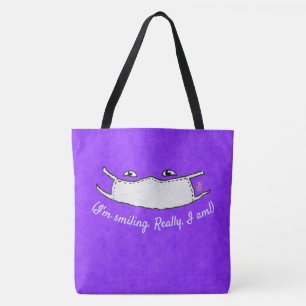 Tote Bag Je souris. Vraiment, je le suis ! Impression total